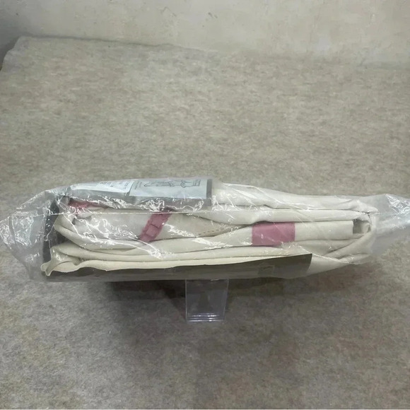 Vintage Curtron Collection Montgomery Ward Beige Pink Priscilla *Curtains Only** - Picture 9 of 11